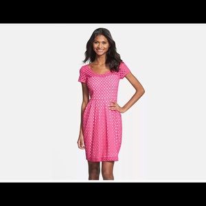 Betsy Johnson Hot Pink Eyelet Dress